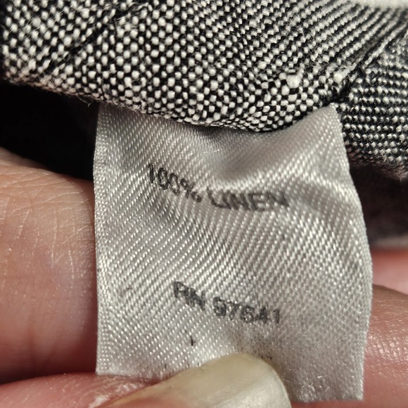 J. Jill Love Linen Top Womens S Petite Check Plaid 100% Linen Flax Gauzy Beachy - Picture 3 of 10